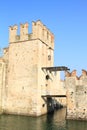 Canal under drawbridge on castle Castello di Sirmione