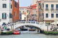 Beautiful canal and bridge in Venice, Italy Royalty Free Stock Photo