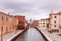 Canal of Venice leading to the Venetian arsenal Royalty Free Stock Photo