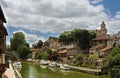 Canal village in France Royalty Free Stock Photo