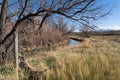 Canal water from the Absaroka Mountains in Yellowstone leading into Cody, Wyoming. Water is used for irrigation. Royalty Free Stock Photo