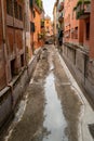 A canal without water in Bologna Royalty Free Stock Photo