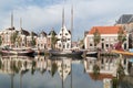 Canal Zuiderhaven in Harlingen, Friesland, Netherlands