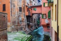 Canale delle Moline in Bologna, Italy Royalty Free Stock Photo