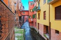 Canale delle Moline in Bologna, Italy Royalty Free Stock Photo