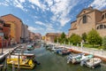 Canale Perottolo and Cathedral of Santa Maria Assunta in Chioggia, Italy