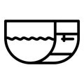 Canalization tank icon, outline style