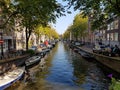 Canals of Amsterdam,Netherlands Royalty Free Stock Photo