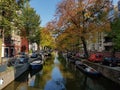 Canals of Amsterdam,Netherlands Royalty Free Stock Photo