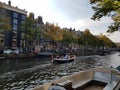 Canals of Amsterdam,Netherlands Royalty Free Stock Photo