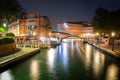 Canals of Venice city with beautiful architecture at night, Italy Royalty Free Stock Photo