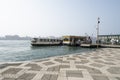 The canal in Venice with gondolas and boats, traditional vehicels of transport in Venice, Italy Royalty Free Stock Photo