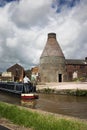 Canalside bottle kiln - Old Industrial England Royalty Free Stock Photo
