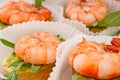 Canape with prawn