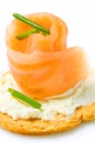 a DELICIOUS Canape with Salmon Royalty Free Stock Photo