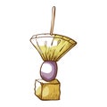 Canape snack appetizer icon, delicious event starter