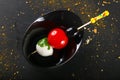 Canape with tomato and mozarella Royalty Free Stock Photo