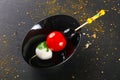 Canape with tomato and mozarella Royalty Free Stock Photo