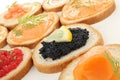 Canapes, buffet food Royalty Free Stock Photo