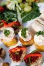 Canapes & fruit Royalty Free Stock Photo