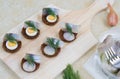 Canapes with herring