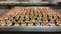 Canapes preparation in the kitchen