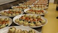 Canapes preparation in the kitchen