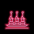 canapes snack neon glow icon illustration