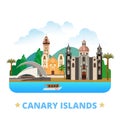 Canary Islands country design template Flat