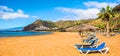 Canary Islands, Tenerife. Beach las Teresitas with yellow sand. Royalty Free Stock Photo