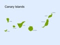 Canary islands vector map Royalty Free Stock Photo