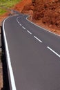 Canary Islands winding road curves in mountain Royalty Free Stock Photo