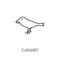 Canary linear icon. Modern outline Canary logo concept on white
