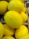 Canary melon closeup Royalty Free Stock Photo