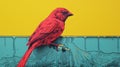 Canary Near Waste Water With Risograph Ra 8100 Texture Royalty Free Stock Photo