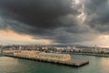 Sunset clouds over Las Palmas de Gran Canaria Naval Base