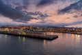 Sunset clouds over Las Palmas de Gran Canaria Naval Base