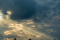 Sunset and clouds over Cadiz Spain