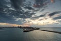 Sunset and clouds over Cadiz Spain