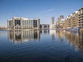 Canary wharf district skyscrapers. London. UK. Royalty Free Stock Photo