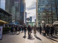 Canary wharf district skyscrapers. London. UK. Royalty Free Stock Photo