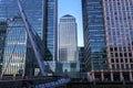 Canary Wharf is a large business and shopping development in East London. London`s traditional financial centre Royalty Free Stock Photo