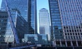 Canary Wharf is a large business and shopping development in East London. London`s traditional financial centre Royalty Free Stock Photo