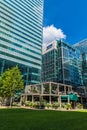 A typical view in canary wharf in London Royalty Free Stock Photo