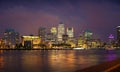 Canary Wharf, London. Night view Royalty Free Stock Photo