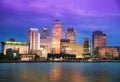 Canary Wharf, London. Night view Royalty Free Stock Photo