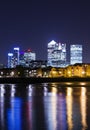 Canary Wharf by night Royalty Free Stock Photo