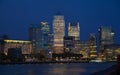 Canary Wharf night view Royalty Free Stock Photo