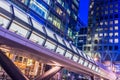 Canary Wharf Pedestrian Bridge Royalty Free Stock Photo