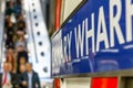 Canary Wharf underground sign Royalty Free Stock Photo